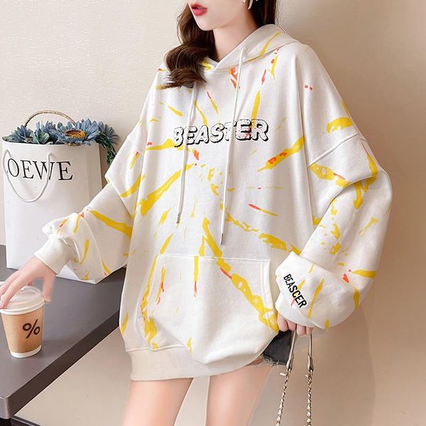 

women's hoodies & sweatshirts real s autumn korean style loose large size thin kio, Black