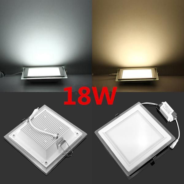 

downlights 6w/9w/12w/18w glasses led square panel recessed wall ceiling downlight ac85-265v white /cool indoor light