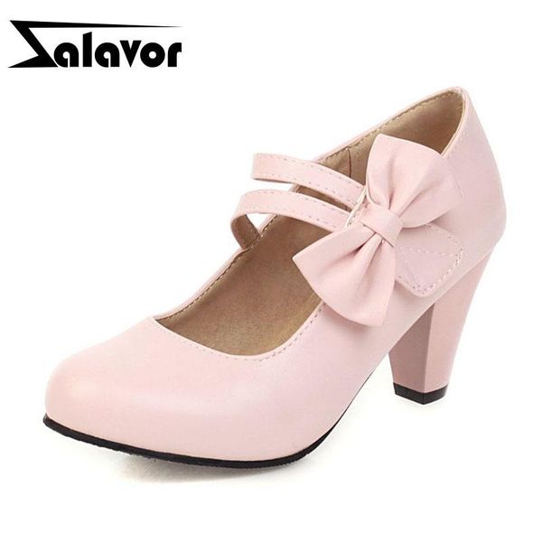 

dress shoes zalavor plus size 33-48 women pumps party round toe high heel spring office ladies wedding footwear, Black