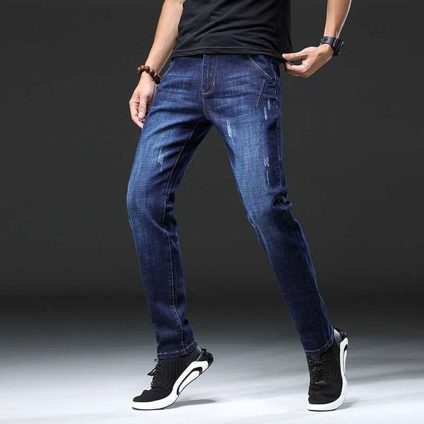 

classic blue jeans men elastic 2020 stretch pants mens denim skinny jeans men x0621