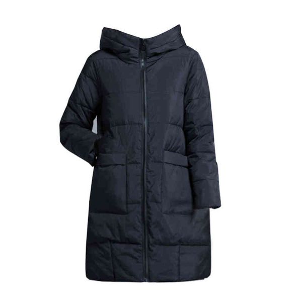

women's hooded et, warm cotton long tight black thick coat, winter novelty