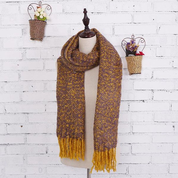 

scarves tassel warm scarf women fashion autumn winter artificial wool cold-proof 60*180cm large size all-match streetwear jacquard shawl, Blue;gray