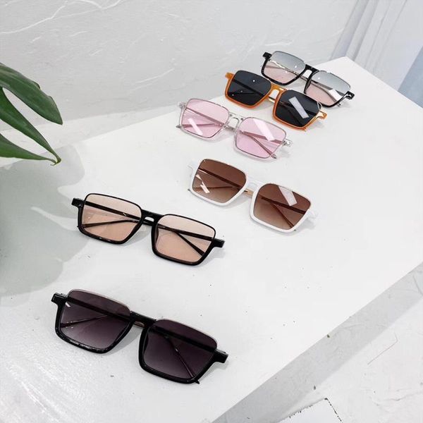 

kids sunglasses fashion children gradient big sunglasses kids boys holiday sunglass square frame beach glasses uv 400 ocean girls ins a phwb, White;black