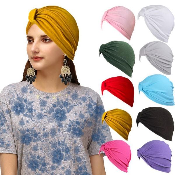 

beanie/skull caps knotted milk silk women's hat comfortable material breathable solid color trend cap1, Blue;gray