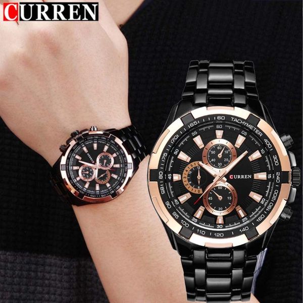 

wristwatches reloj hombre fashion men stainless steel watch luxury calendar quartz wristwatch business watches man clock relogio masculino, Slivery;brown