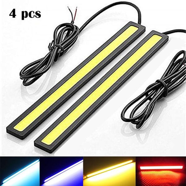 

strips 4 pcs 17cm led cob daytime running light waterproof dc12v car source parking fog bar lamp strip