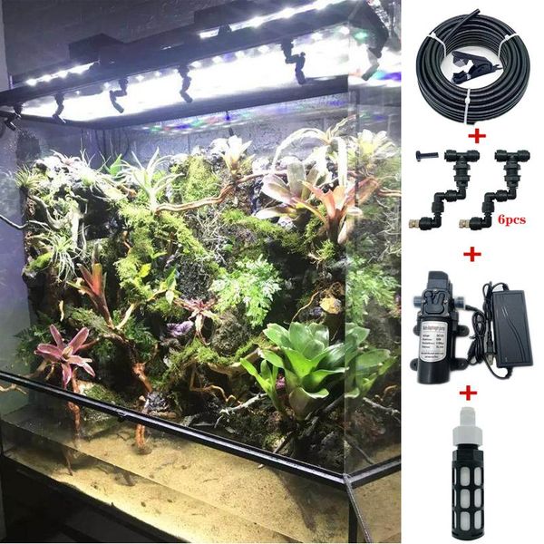 

watering equipments reptiles fogger mist sprinkler rainforest tank pet humidification cooling system reptile terrarium misting
