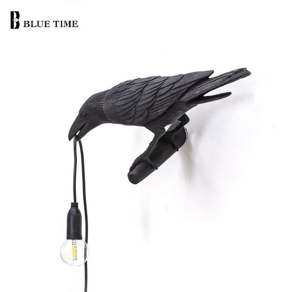 

wall lamp designer bird light creative led for bedroom bedside living room sconce decor lamps white black home