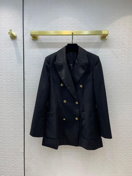 

women's suits & blazers commute black blazer coats women fashion double breasted big pocket high-end brand 3d cut loose autumn 2021, White;black