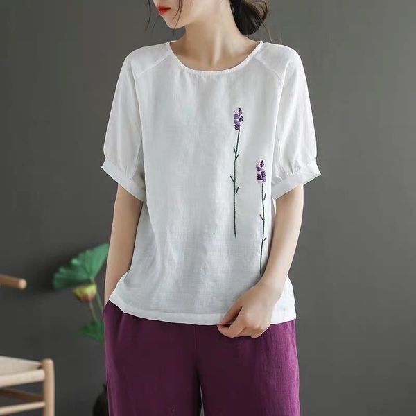

chinese style womens clothing summer cheongsam blouse and women loose casual vintage shirts ladies chinese 10354, Red