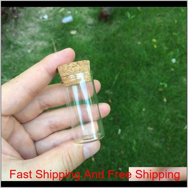 

10ml small test tube with cork ser glass spice bottles container jars 24*40mm diy craft transparent straight g jllycp sport77777