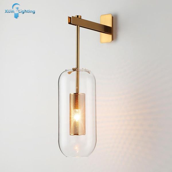 

wall lamp indoor lighting modern home decoration sconce for el room corridor glass lampshade