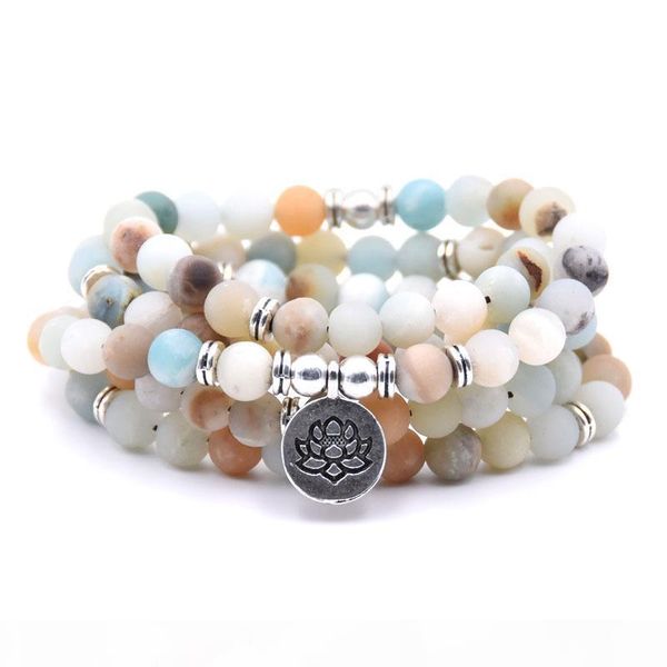

108pcs natural stone beaded bracelets lotus pendant essential oil diffuser charm jewelry xmas gift ing, Black