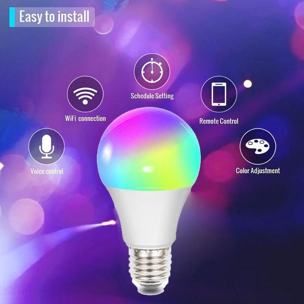 

bulbs wifi control led lamp light bulb wireless bedroom bar party decoration super bright durable for google home