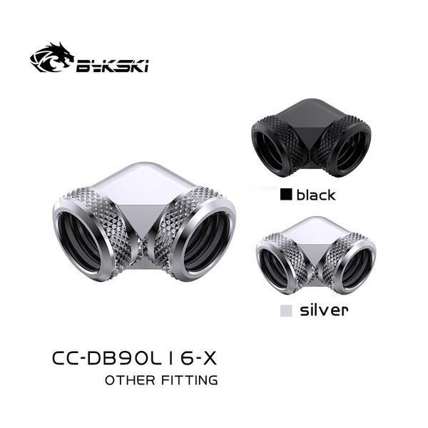 

fans & coolings bykski 90 degree fitting for od12mm/od14mm/od16m petg / acrylic hard tube to hand compression copper connector double interf