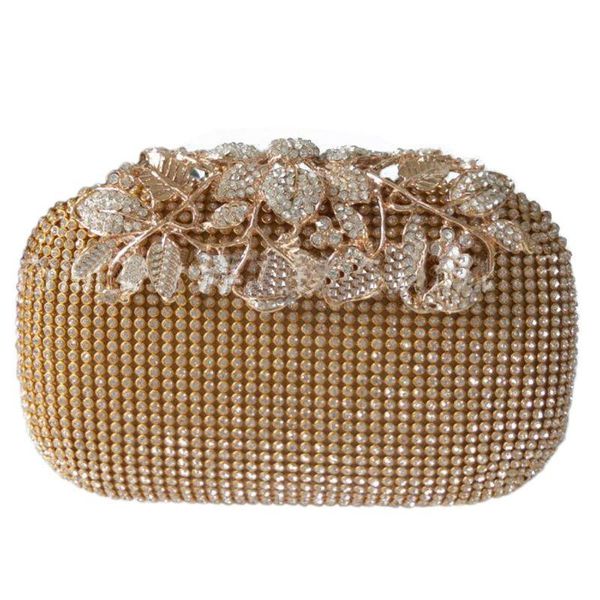 

evening bags unique gold rhinestone bag clutch purse party bridal prom
