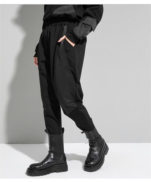

women's pants & capris small foot harlan fashion casual 2021 autumn and winter personalized street loose slim trend, Black;white