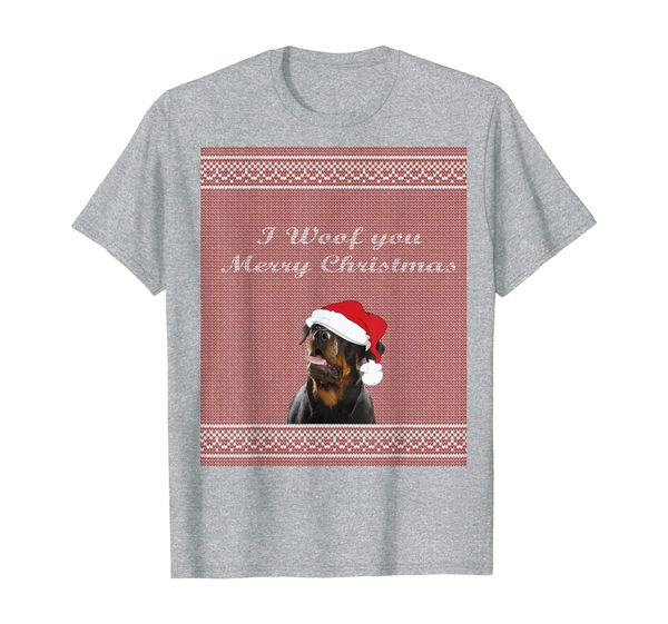 

ugly holiday party rottweiler t-shirt, White;black