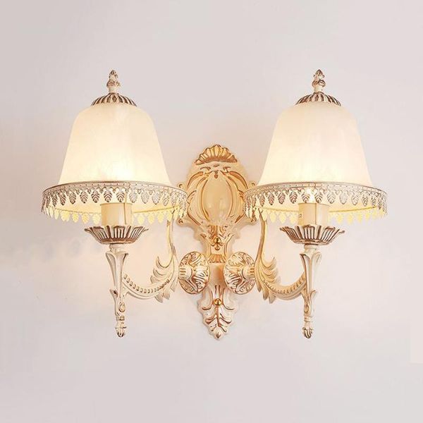 

wall lamp woerfu led european lamps double head american light ac85-265v bedroom living room