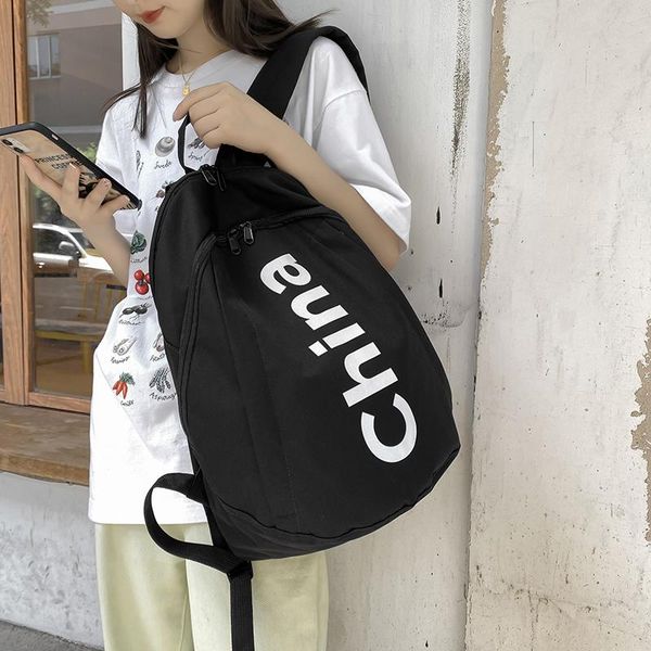 

backpack seetic solid color oxford women schoolbag waterproof female high capacity travel bag teenger simple lapunisex