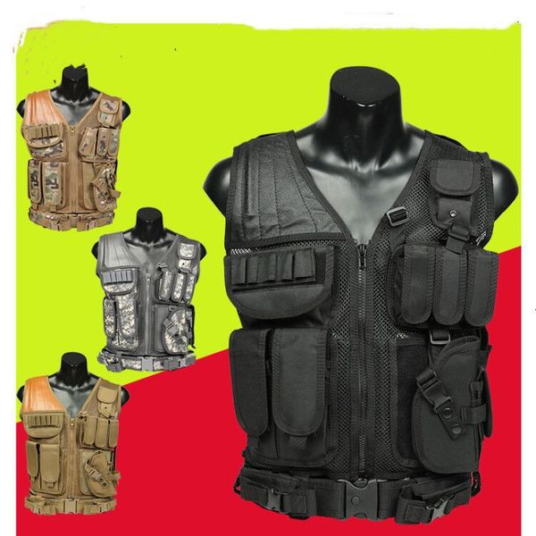 

tactical vest security training equipment cs camouflage anti-d clothing function wind multi pocket class iii