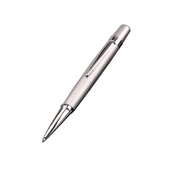 

luxury mini metal ballpoint pen roller 1.0mm black ink business school supplies x3ue pens, Blue;orange
