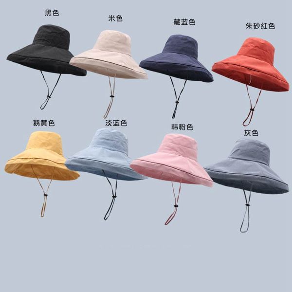 

sunshade children's summer cover face big brim concave shape fisherman's vacation sunscreen hat beach hat