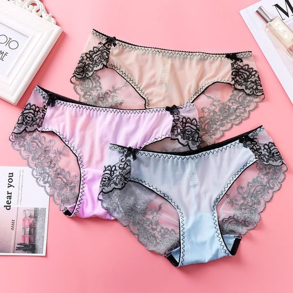 

salablewomen straps mesh ees high-elastic effects color ordered yarn panties truss 50*, Black;pink