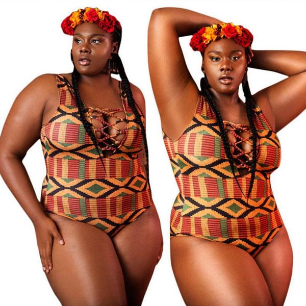 

size style oversized sleeveless plus new african womens one piece swimwear beachwear leotard monokini bikini, White;black