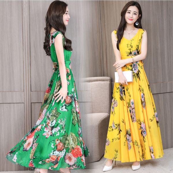 

elegance2021 will see new section women of quality waist chiffon temperament dressed in sleeveless chq3, Black;gray
