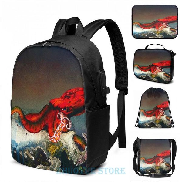 

backpack funny graphic print gentle giant - ocs usb charge men school bags women bag travel laptop