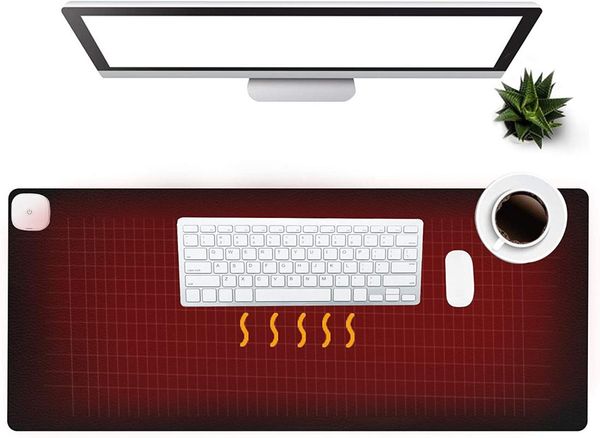 

mouse pads & wrist rests warm desk pad 3 speeds touch control big 31" x 13" extended edition gaming mat foot warmer