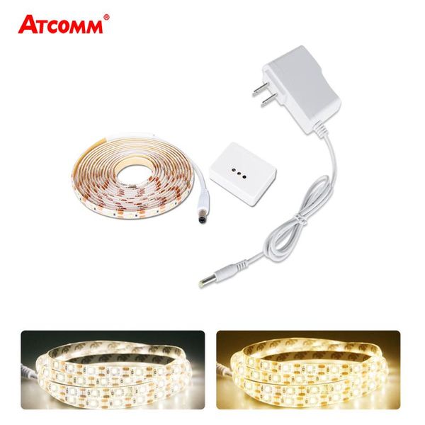 

1m-5m hand sweep ir motion sensor under cabinet lights 12v smd 2835 60 leds/m diode tape night lamp for kitchen closet washroom