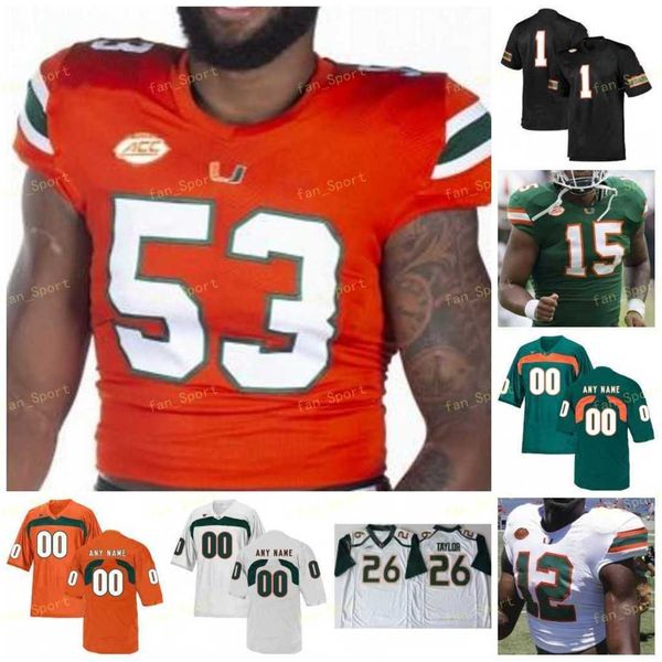 

miami hurricanes football jersey ncaa college 4 phillip dorsett 15 gregory rousseau 15 jarren williams 4 jeff thomas 23 cam'ron harris, Black
