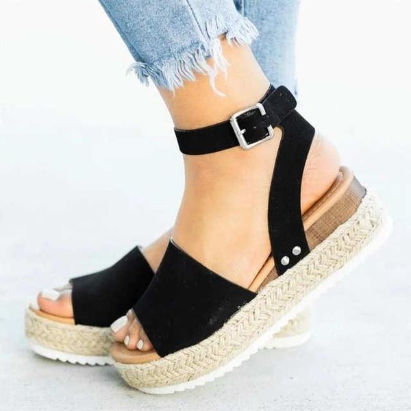 

11 sandals women wedges shoes pumps high heels sandals summer 2021 flip flop chaussures femme platform sandalia feminina, Black