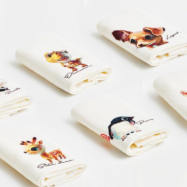 

towel 25x50cm cartoon animal printed combed cotton children absorbent face baby cloth