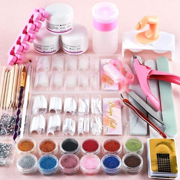 

nail art kits pro acrylic kit manicure and pedicure, tools uv gel powder