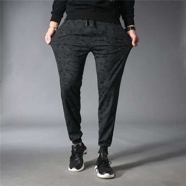 

men's pants 2021 fashion cotton harem men youth casual trousers baggy drop streetwear joggers plus size, Black