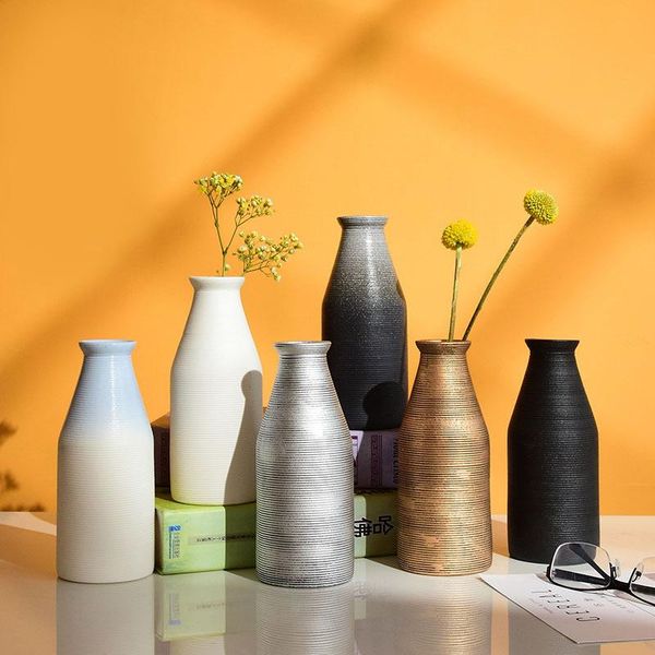 

vases 1pcs creative home modern simplicity pure handmade ceramic vase dried flower hydroponics pot decorative crafts ornaments