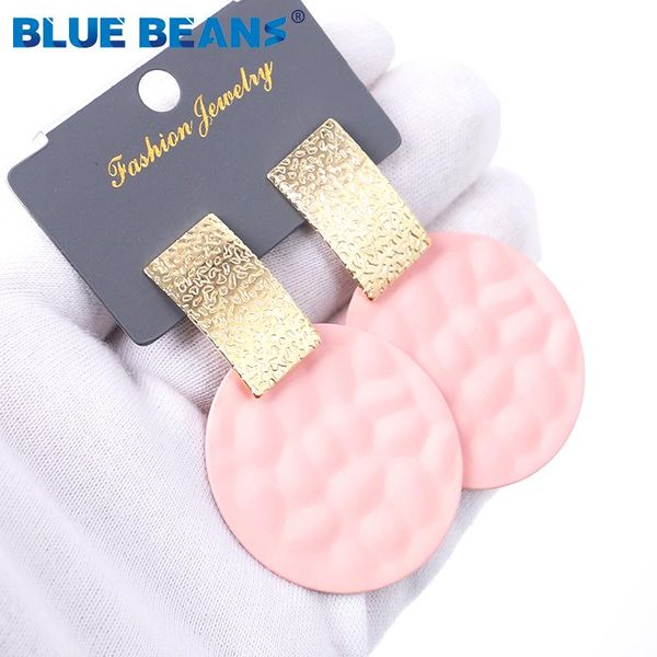 

dangle & chandelier blue beans 2021 meta earrings fashion jewelry drop for women pink bohemia girls earring minimalist boho, Silver