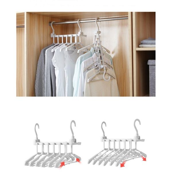 

hangers & racks 2021 universal magic space saving hanger clothing rack closet organizer 8 in 1 multifunctional /by