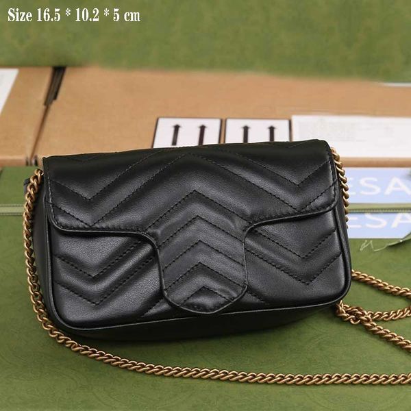 

women designer shoulder bag original leather small crossbody bags fashion bronze chain handbags with hearts mini totes black purse green box