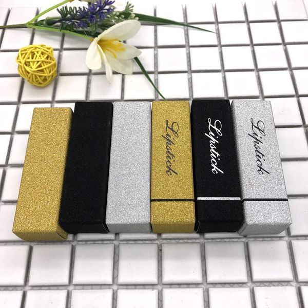 

storage bottles & jars empty lip tube packaging carton box gold/silver/black lipstick diy packing 25*25*85mm colorful kraft paper gift