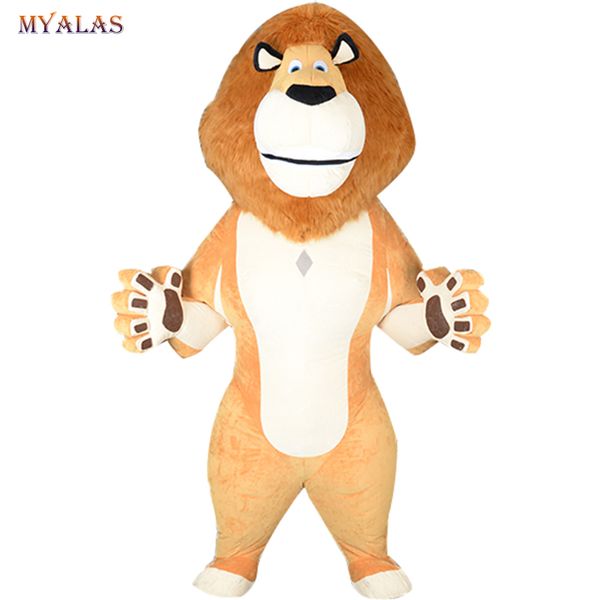 Trajes de mascote Novo traje de mascote animal do leão inflável de 2.6m Leão para publicidade personaliza adequado para 1,7m a 1.95m adulto