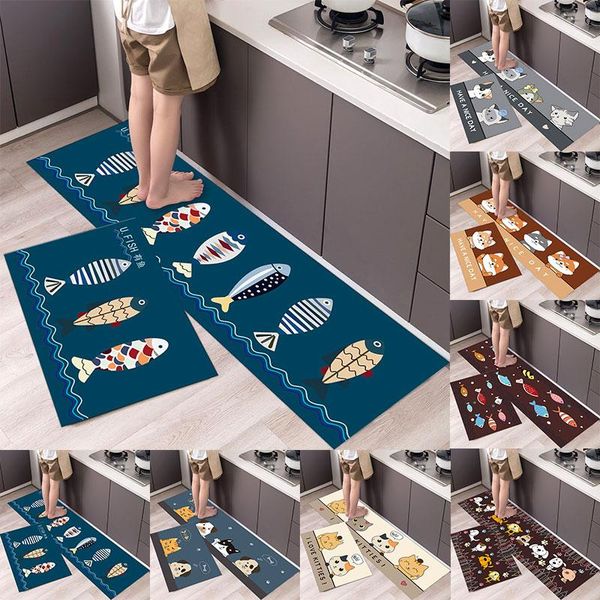 

carpets modern anti-slip home kitchen mat cartoon soft rug rectangular door mats convenient absorbent print bathroom floor