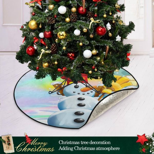 

christmas decorations 28in tree skirt carpet year xmas decor ornaments festive party supplies snowman skirts