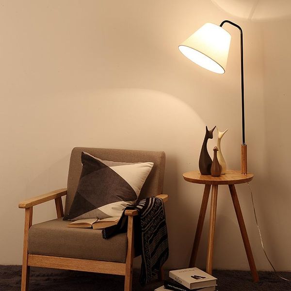 

nordic wood floor lamp modern minimalist creative living room led study tea iron home art decor lamps