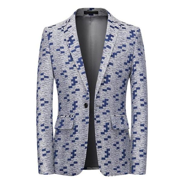 

men's suits & blazers blazer male jacket coat 2021 autumn prom party for men casual korean fashion spring business jacquard sui, White;black