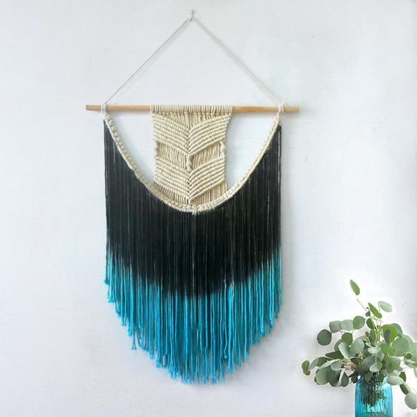 

tapestries 70cm*100cm colorful tapestry macrame wall hanging handmade cotton home decoration deco maison moderne t16