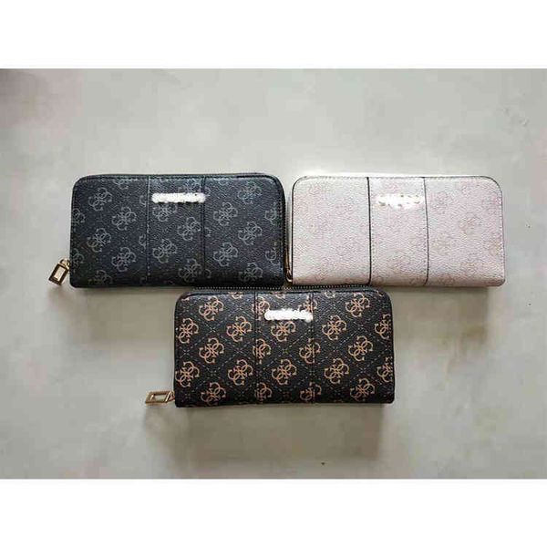 

gue & ss long women's wallet leisure printing handbag dark grid change zipper